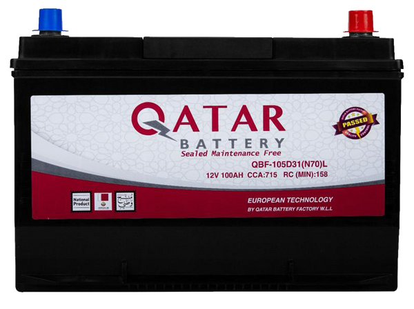 QATAR BATTERY 105D31L - 100AH 12V