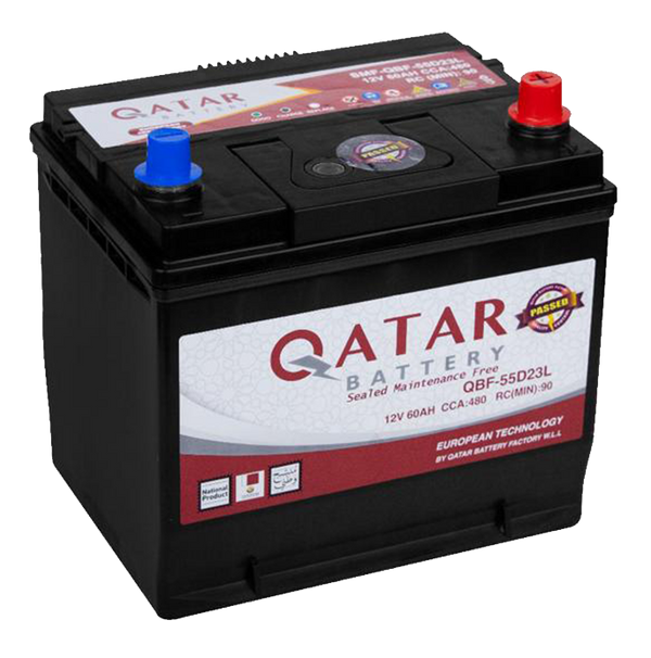 QATAR BATTERY DIN 55D23R - 60AH 12V