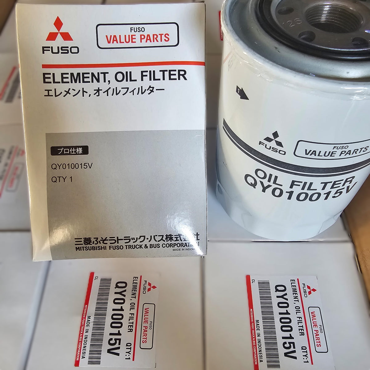 OIL FILTER MITSUBUSHI CANTER / FUSO GENUINE - QY010015 [12NOS CARTOON]