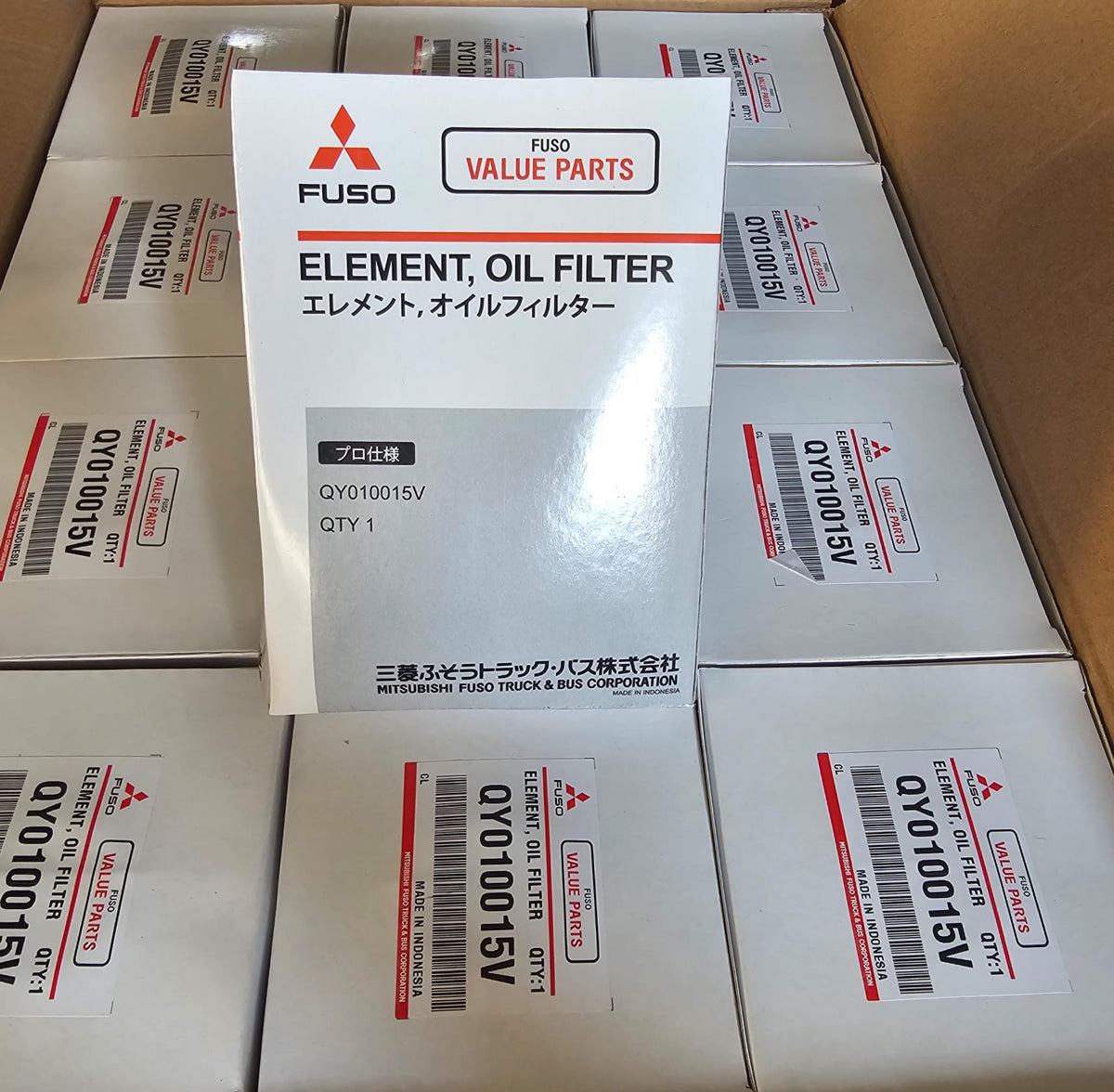 OIL FILTER MITSUBUSHI CANTER / FUSO GENUINE - QY010015 [12NOS CARTOON]